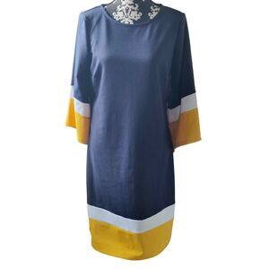 Kim Rogers Navy Multi Women Dress. Size‎ M. New With Tags M